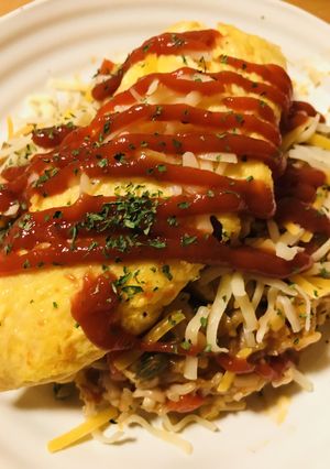 巻きこまないオムライス●オムレツのせ式-レシピのメイン写真