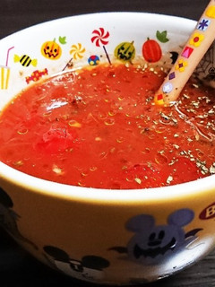 簡単!トマトの旨味たっぷり冷製スープ-レシピのメイン写真