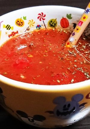 簡単！トマトの旨味たっぷり冷製スープ-レシピのメイン写真