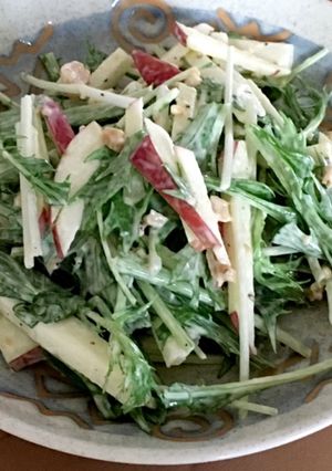 水菜と林檎のサラダ-レシピのメイン写真