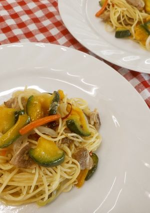 サラスパでペペロンチーノ風パスタ♪めっけ-レシピのメイン写真