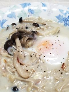 ☆きのこたっぷり♪カルボナーラスープ☆-レシピのメイン写真