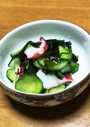 タコときゅうりとわかめの酢の物-レシピのメイン写真