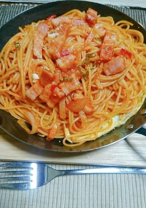 簡単ナポリタン(鉄板スパゲッティ)-レシピのメイン写真