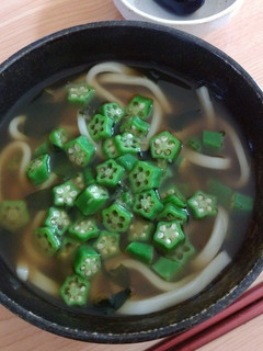 トロっと温かオクラうどん-レシピのメイン写真
