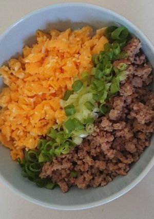 簡単！三色そぼろ丼-レシピのメイン写真