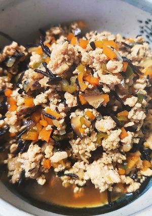 ストック惣菜♪ひじきと野菜のそぼろ煮♪-レシピのメイン写真