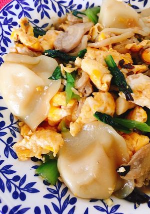 水餃子入りムーシーロー（豚肉と玉子炒め）-レシピのメイン写真