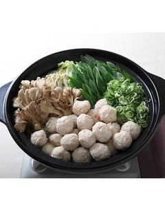 純輝鶏肉団子と九条ねぎの焼あごだし鍋-レシピのメイン写真