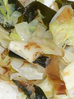キャベツの梅かつお和え☆宇都宮市保セ-レシピのメイン写真