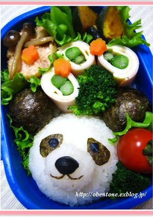 キャラ弁♪ガチャガチャケースでパンダ♪-レシピのメイン写真