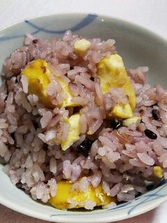 栗ご飯お赤飯風-レシピのメイン写真