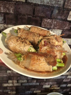 生姜焼き肉でアスパラ肉巻き大葉チーズ入り-レシピのメイン写真