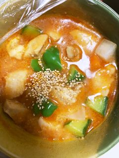 全てレンジ鶏胸肉ときゅうり野菜味噌炒め煮-レシピのメイン写真