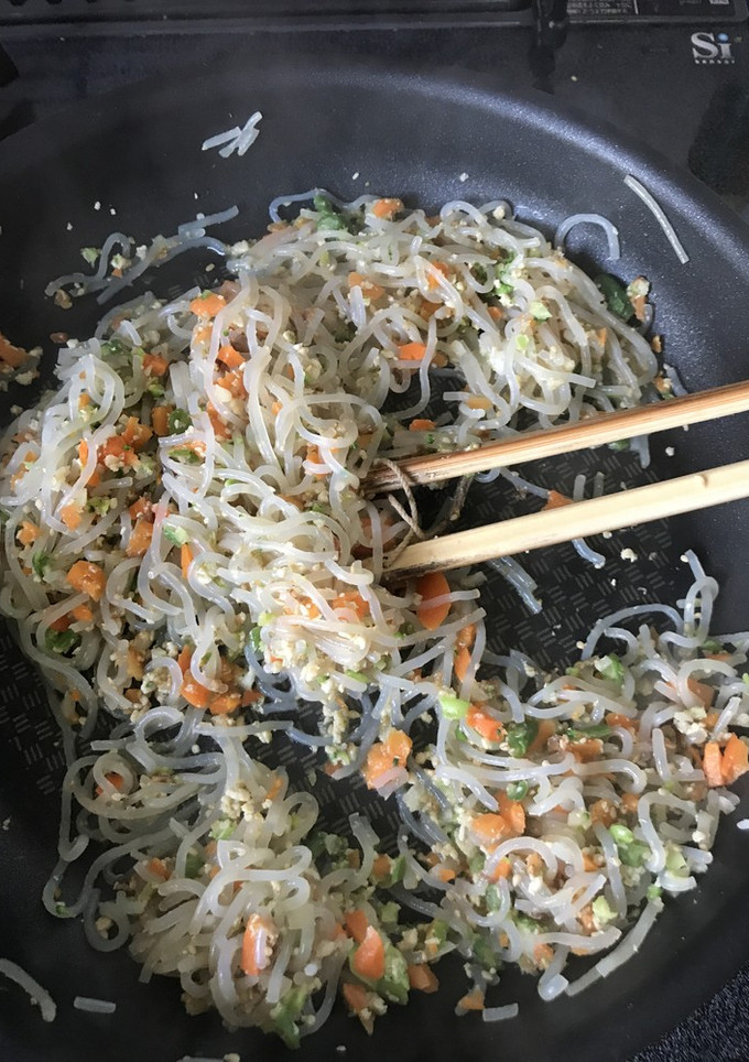 幼児食 しらたきと野菜のきんぴら風炒め-レシピのメイン写真