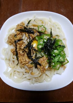 納豆とオクラで冷うどん-レシピのメイン写真