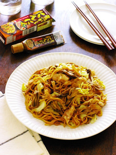 豚肉と舞茸とキャベツのレンチン焼きそば-レシピのメイン写真