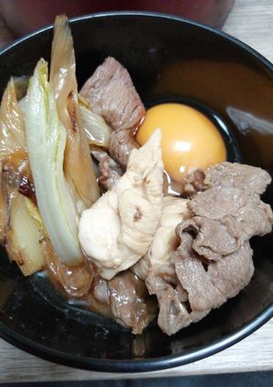 鶏むね肉で、かさ増しすき焼き-レシピのメイン写真