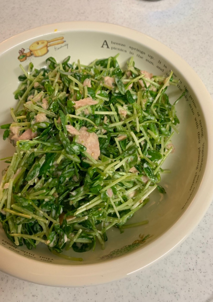 豆苗のごまマヨサラダ-レシピのメイン写真