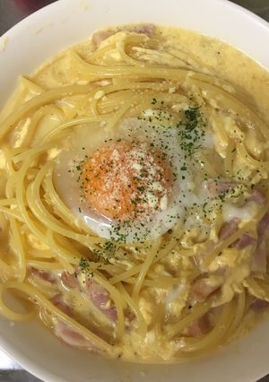 温玉カルボナーラ-レシピのメイン写真