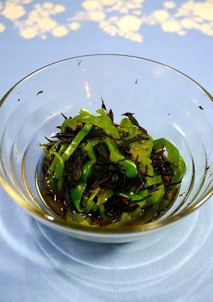 レンジで簡単！ひじきとピーマンの出汁煮-レシピのメイン写真