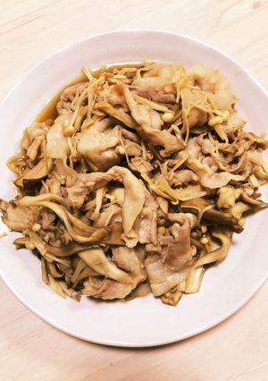 豚肉とキノコのポン酢炒め-レシピのメイン写真