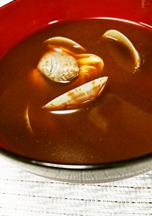簡単あさりの赤だし味噌汁-レシピのメイン写真