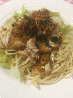 唐揚げの和風冷製パスタ♡-レシピのメイン写真