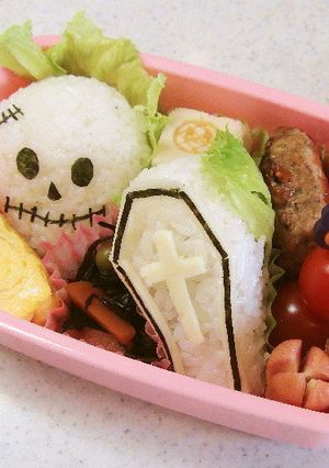小学生　お弁当　ハロウィン（おにぎり）-レシピのメイン写真