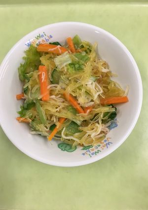 【保育園給食】糸瓜の中華風-レシピのメイン写真