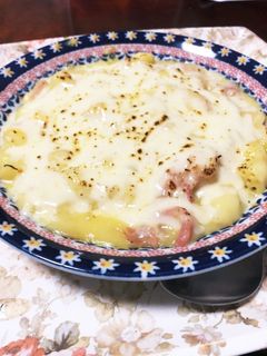 生ハムと半熟卵のじゃが芋グラタン-レシピのメイン写真