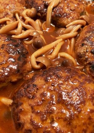 ワンパン 簡単 煮込みハンバーグ-レシピのメイン写真
