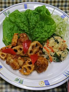 ヤンニョムチキン&おからチヂミ-レシピのメイン写真