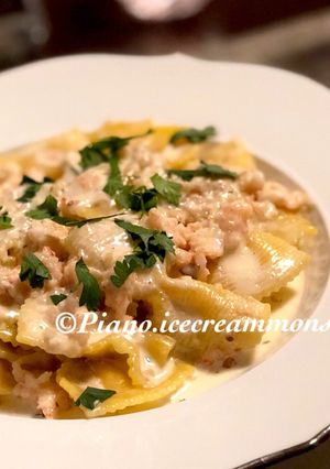 海老とエリンギラグークリームソースパスタ-レシピのメイン写真