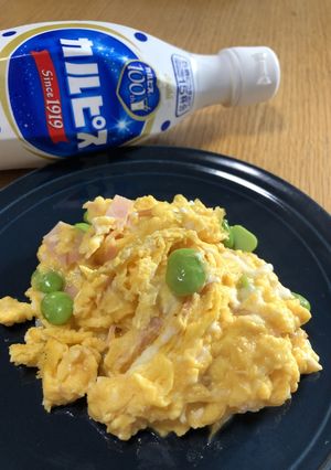 枝豆とハムのカルピス卵炒め-レシピのメイン写真