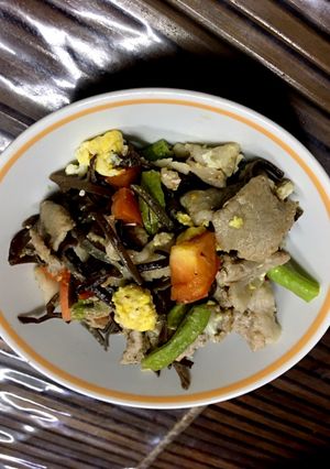 たっぷらキクラゲの豚肉炒め-レシピのメイン写真