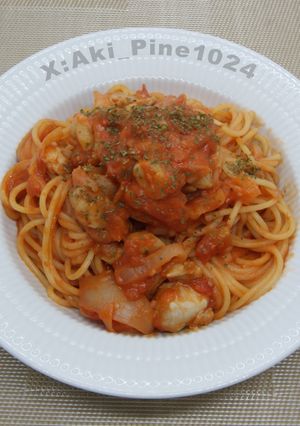 鶏肉とトマトのスパゲッティ-レシピのメイン写真