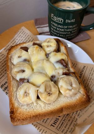 罪深き♡チョコバナナチーズトースト-レシピのメイン写真