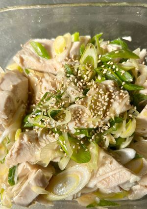 ネギまみれの胸肉-レシピのメイン写真