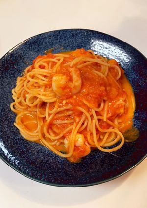 海老とトマトのクリームパスタ-レシピのメイン写真