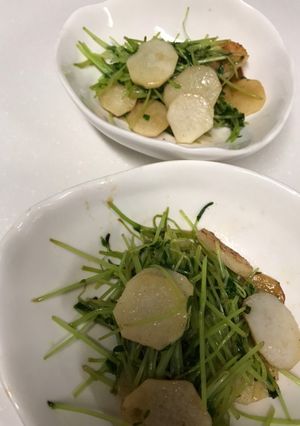 長芋と豆苗のバター醤油炒め-レシピのメイン写真