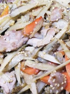 ごはんがすすむ!豚肉のゴマ味噌炒め-レシピのメイン写真