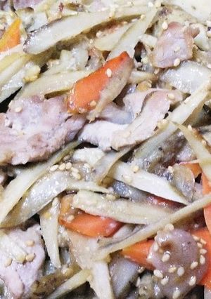 ごはんがすすむ！豚肉のゴマ味噌炒め-レシピのメイン写真