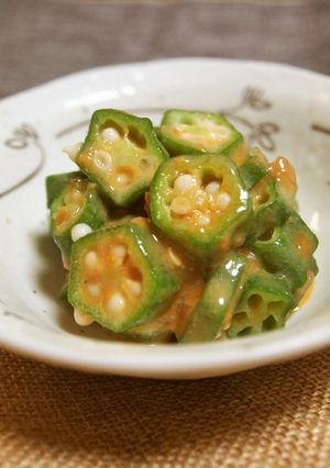 オクラの梅味噌ヨーグルト和え-レシピのメイン写真