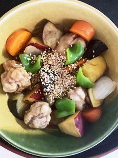 全てレンジ豚こまなすさつまいも甘辛炒め風-レシピのメイン写真