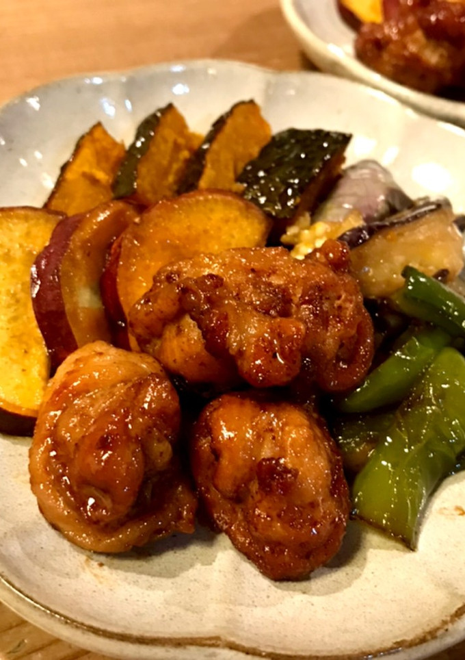 かんたん★野菜と豚ボールの甘辛揚げ浸し-レシピのメイン写真