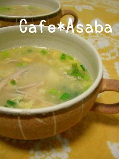 ハムと卵のふわふわ中華スープ♪-レシピのメイン写真