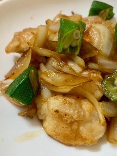 胸肉とオクラの炒め物-レシピのメイン写真