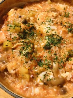 トマト缶の煮込みオムライス-レシピのメイン写真