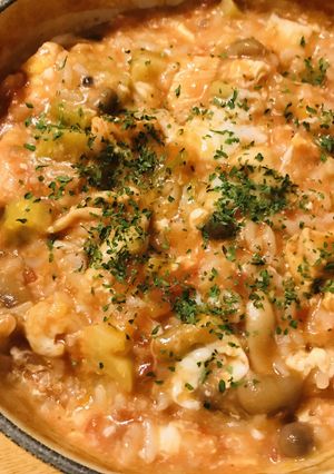 トマト缶の煮込みオムライス-レシピのメイン写真